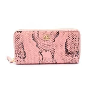 Gucci Marmont GG long Wallet exotic leather pink black